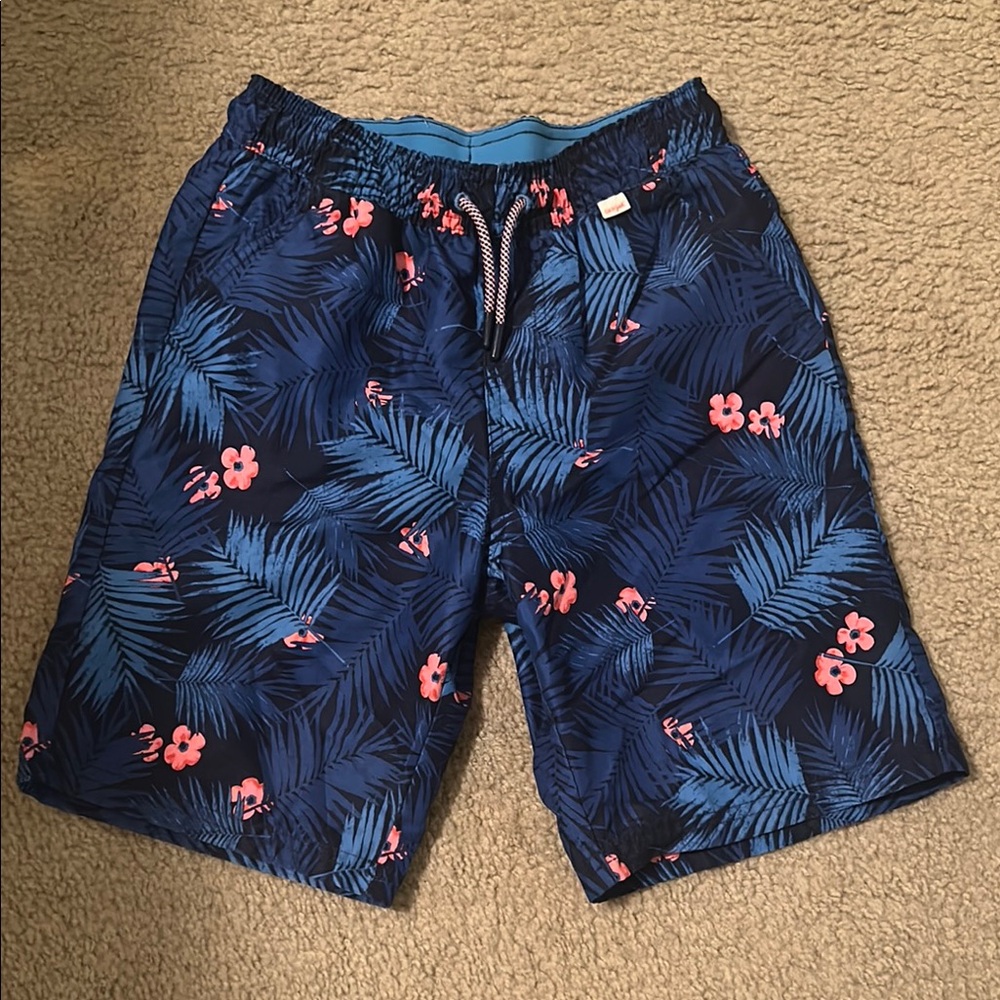 Cat & Jack Navy Floral Board Shorts